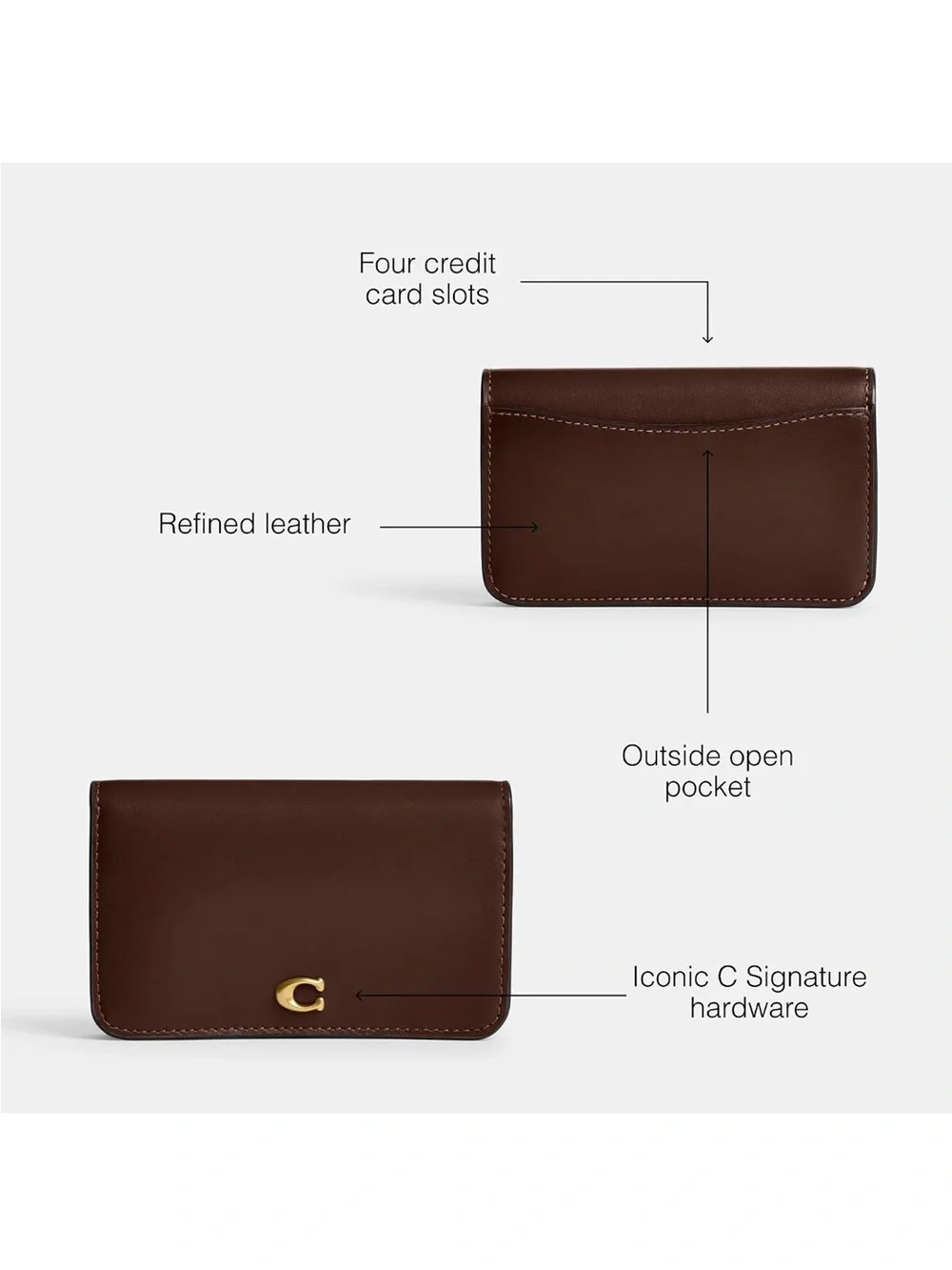 Coach sleek card